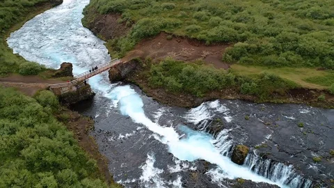 Blue river in Iceland Video stock 86874434