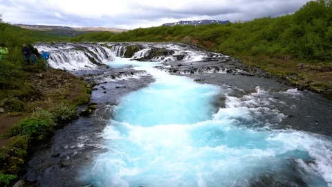 Blue river in Iceland Video stock 86874454