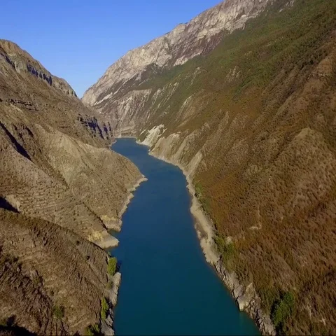 Blue river in the Mountains Stock Footage 69550831