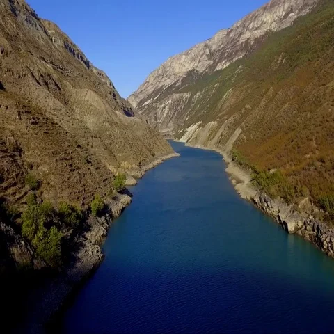 Blue river in the Mountains Stock Footage 69550869