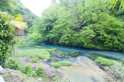 Blue river Stock Photos