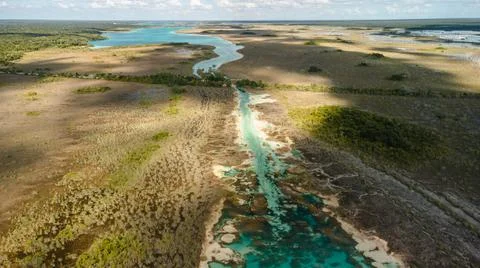 Blue river Stock Photos