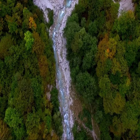 Blue river waterfall 2 Stock Footage 69551359