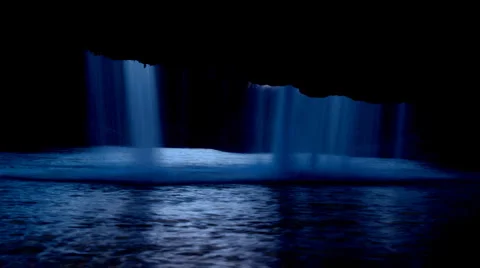 Blue rivercave Video stock 2683004
