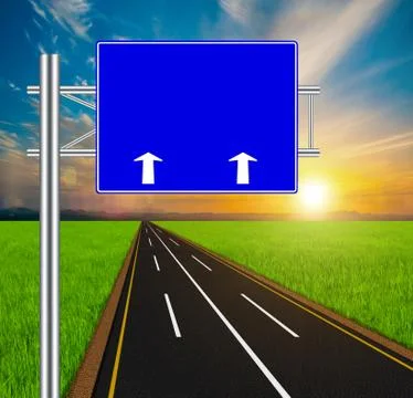 Blue Road Sign concept Stock Illustration