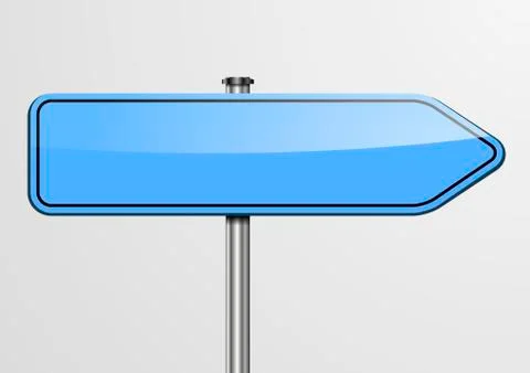 Blue roadsign Illustrazione stock