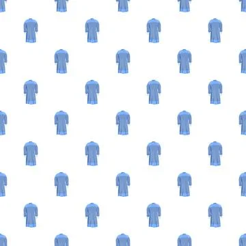 Blue robe seamless pattern on white background Stock Illustration