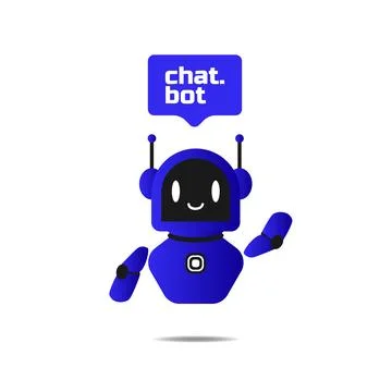 Blue robot chatbot icon design illustration Stock Illustration