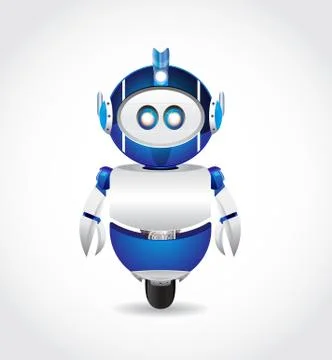 Blue robot Stock Illustration