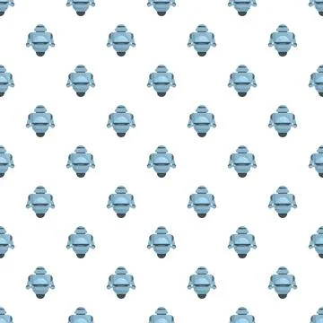 Blue robots repeating seamless pattern background イラスト素材