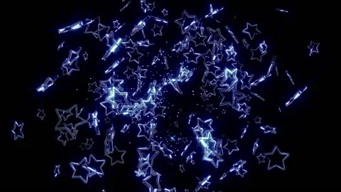Blue rock and star explosion particle animation Видео 148072379