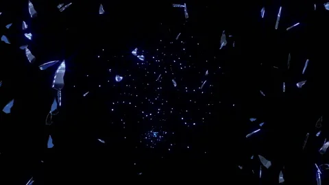 Blue rock and star explosion particle animation Видео 148072494