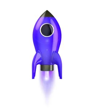 Blue Rocket Start Stock Illustration