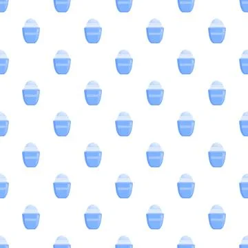 Blue roll on deodorant seamless pattern for hygiene product backgrounds Stock Illustration