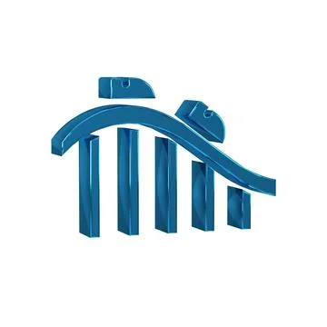 Blue Roller coaster icon isolated on transparent background. Amusement park.. Illustrazione stock