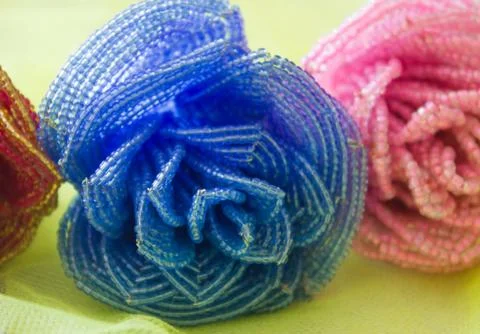 Blue rose bead Stock Photos