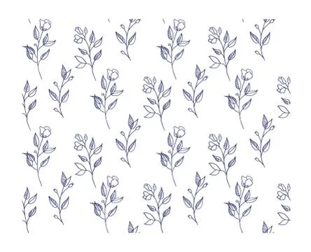 Blue rose seamless pattern Stock Illustration