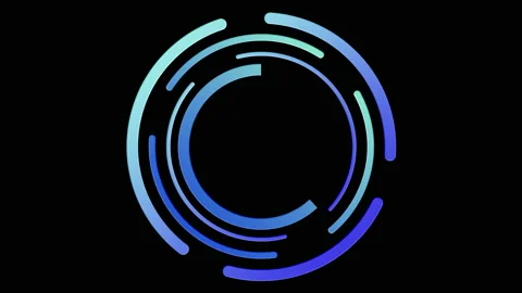 Blue rotating circles animation, empty 1... | Stock Video | Pond5