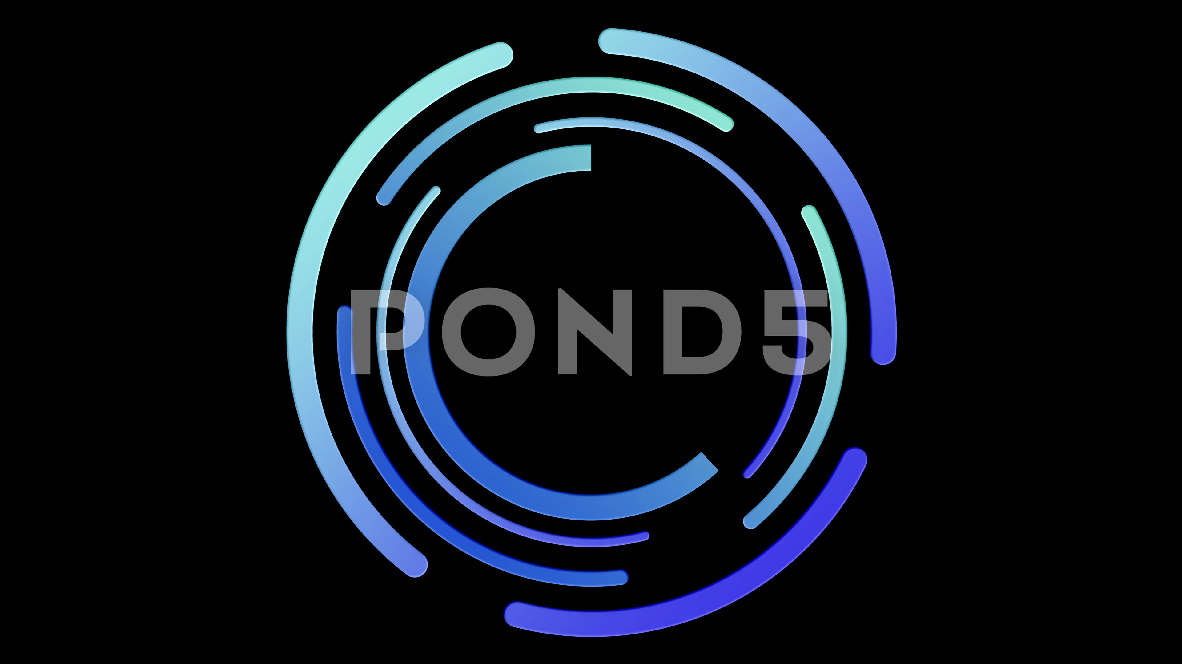 Blue rotating circles animation, empty 1... | Stock Video | Pond5