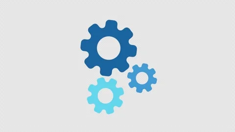Blue rotating gears animation video Stock Footage 330433005