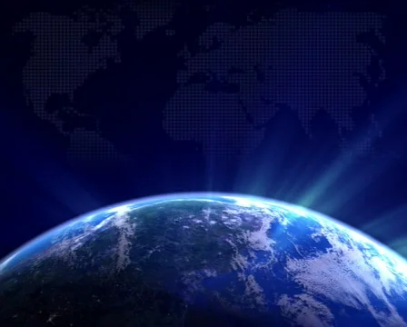 Blue Rotating Globe 3 Video stock 270262