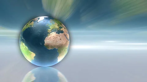 Blue Rotating Globe 5 HD Video stock 1077792
