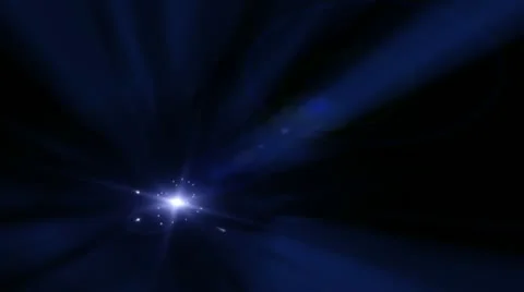 Blue rotating lights with particles Stock Footage 12228503