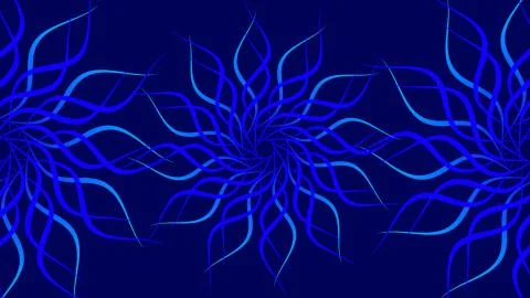 Blue rotating patterned colorful spiral, Abstract waves background. Stock Illustration