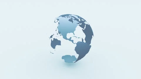 Blue rotating Planet Earth abstract seamless animation. Stock Footage 252684712