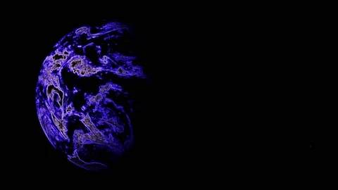 Blue Rotating Planet 库存影片 131332145
