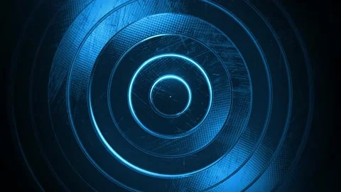 Blue rotating rings loop Stock Footage 201033607