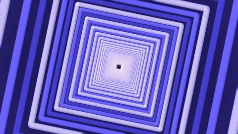 Blue Rotating Square Tunnel Stock Footage 99879976