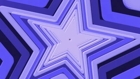 Blue Rotating Star Tunnel Stock Footage 100039192