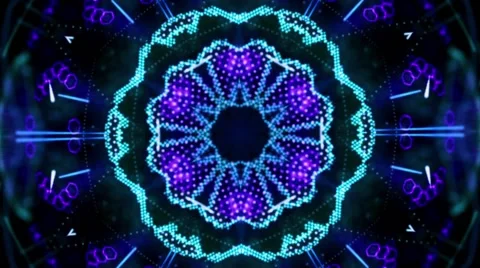 Blue rotation abstract background made up of many small elements Stock Footage 59832925
