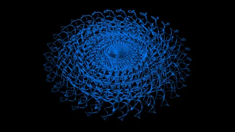 Blue rotation grid motion graphic Stock Footage 241642836