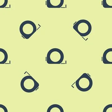 Blue Roulette construction icon isolated seamless pattern on yellow background Illustrazione stock
