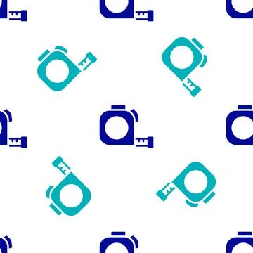 Blue Roulette construction icon isolated seamless pattern on white background Stock Illustration