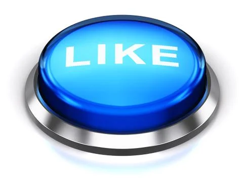 Blue round Like button Stock Illustration