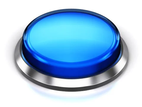 Blue round button Stock Illustration