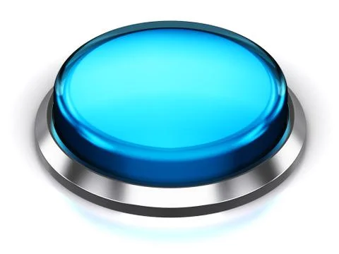 Blue round button Illustrazione stock