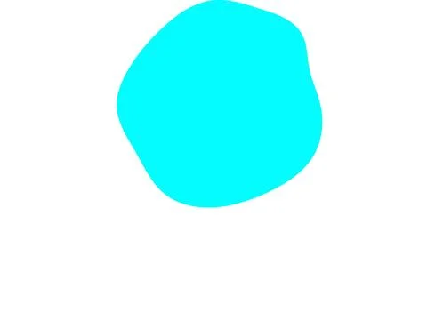 Blue round circle icon pattern, Cyan abstract organic shape graphic, Bright b 스톡 일러스트