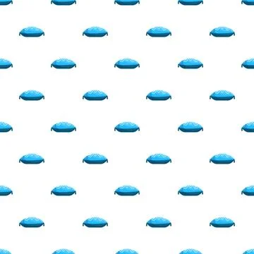 Blue round cushion seamless pattern on white background 스톡 일러스트