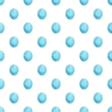 Blue round gem seamless pattern background イラスト素材