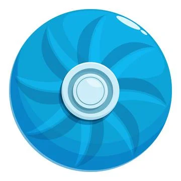 Blue round object spinning fast creating circular shape Illustrazione stock