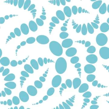 Blue round peas of different sizes on black background. Vector Stock Illustration