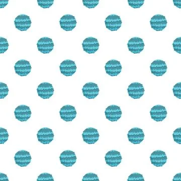 Blue round pinata objects creating seamless pattern Stock Illustration