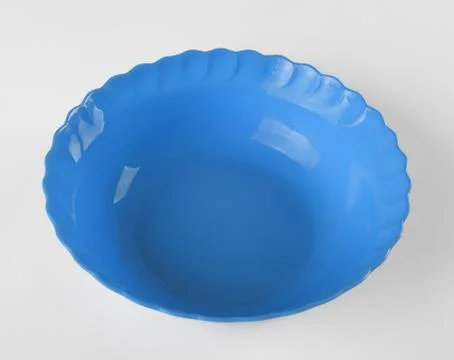 Blue round plastic deep dish Photos