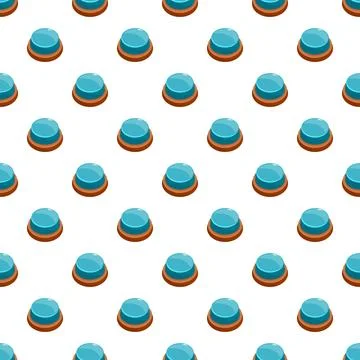 Blue round push button seamless pattern Stock Illustration