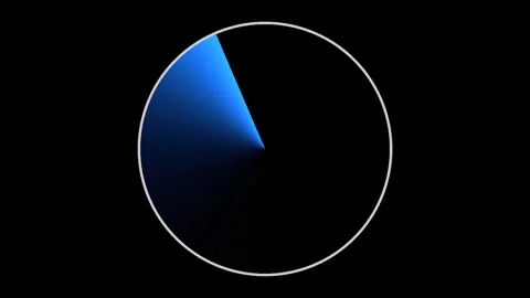 Blue Round Radar With A Black Background And White Frame Loop Stock Footage 243886112