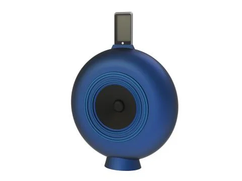 Blue Round Speaker Illustrazione stock